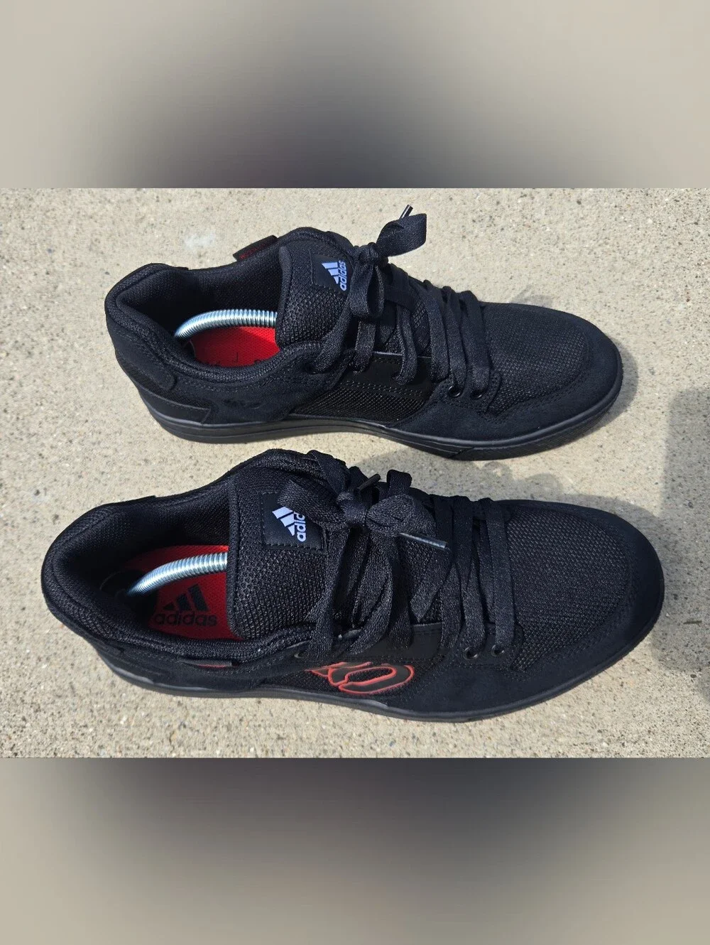 adidas Men's Black Sneakers with Red Accents